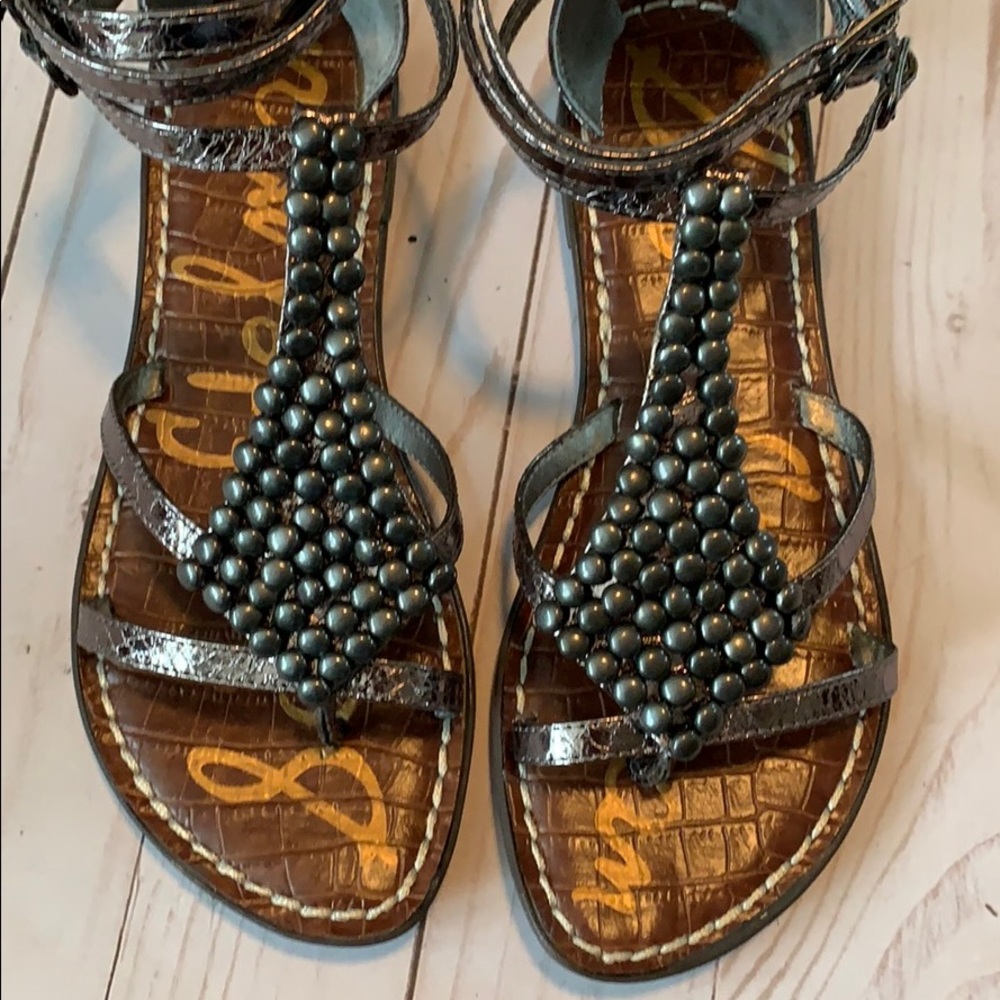 Sam Edelman NEW pewter ginger gladiator sandals - Picture 3 of 8